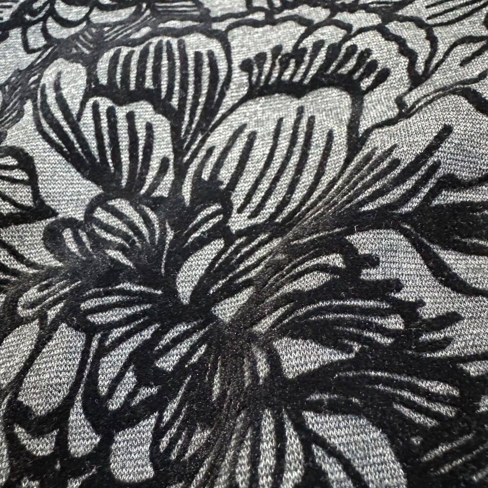 Lands End gray flocked velvet floral dress women’s XL NEW whimsigoth modest - Picture 5 of 9